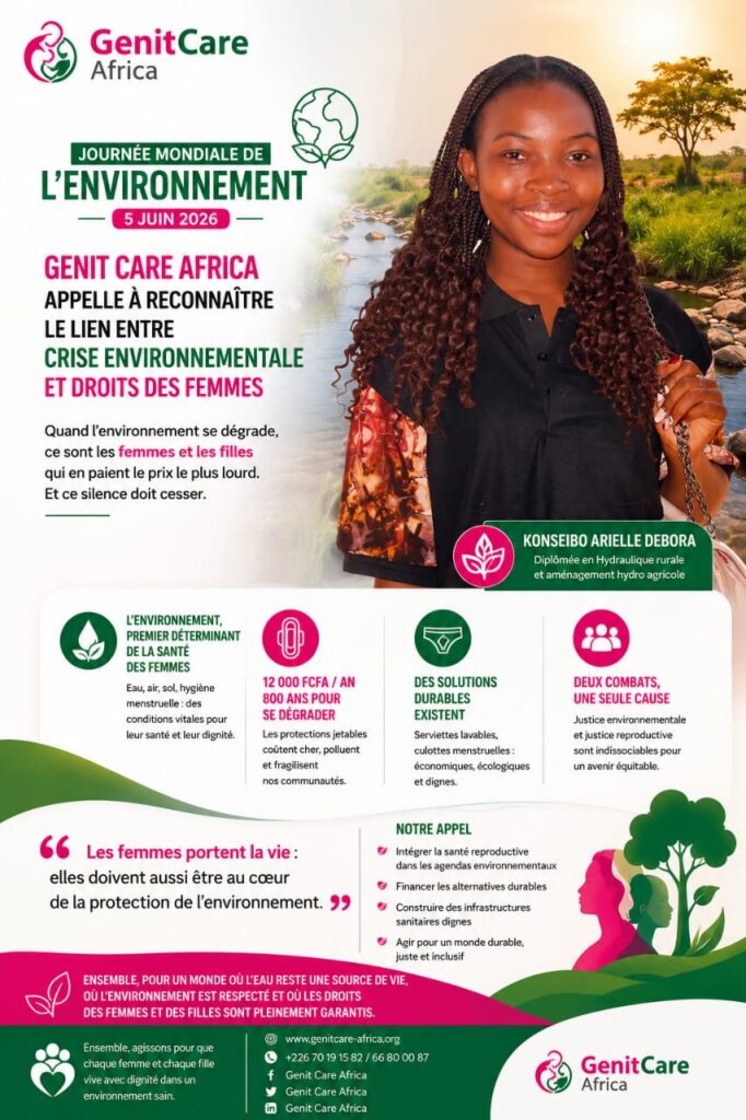 Journée Mondiale de l&rsquo;Environnement : GENIT CARE AFRICA appelle à reconnaître le lien entre crise environnementale et droits des femmes
